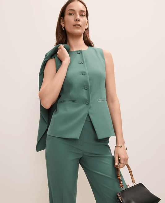 The Long Crew Neck Vest | Ann Taylor