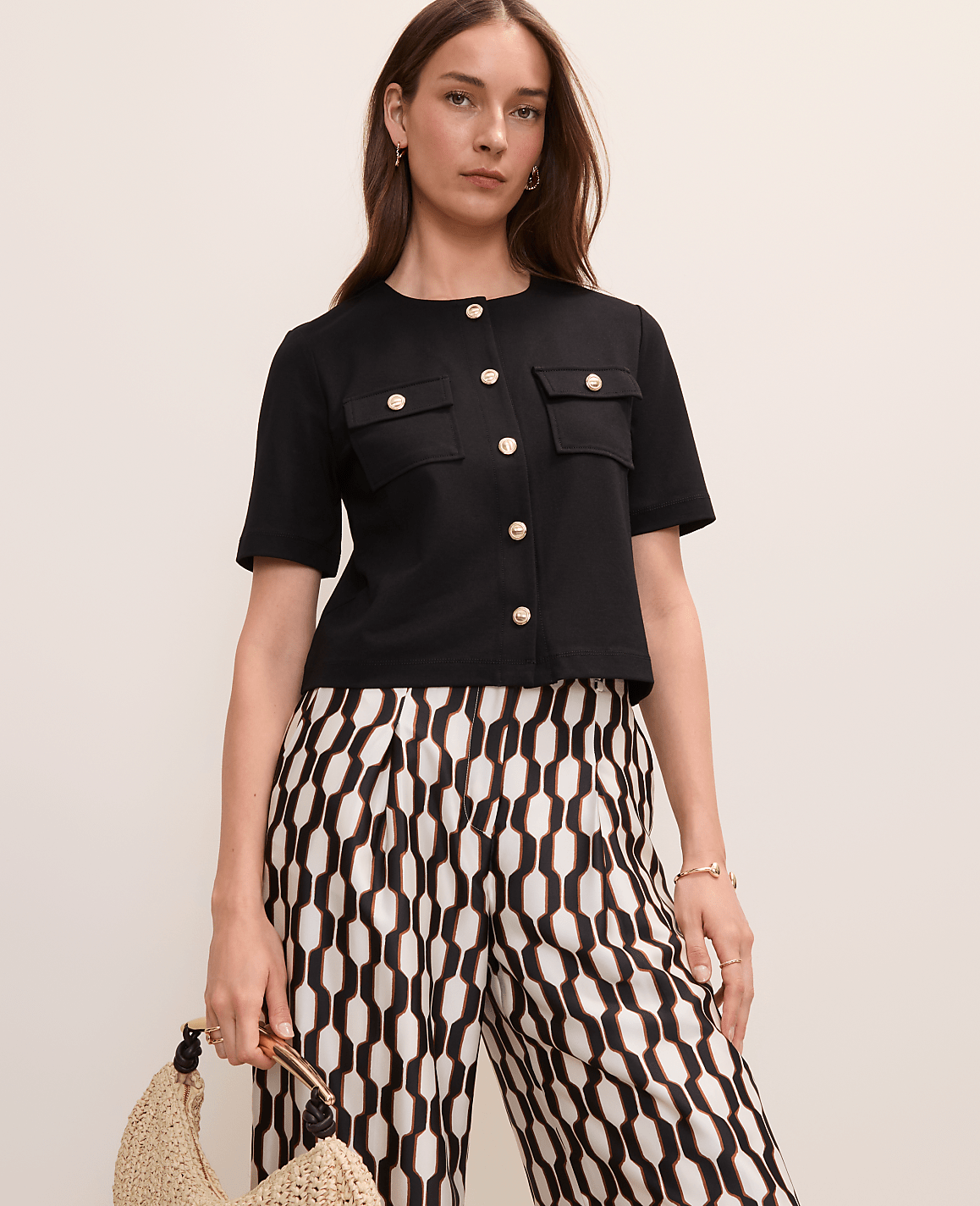 The Crew Neck Jacket in Ponte | Ann Taylor