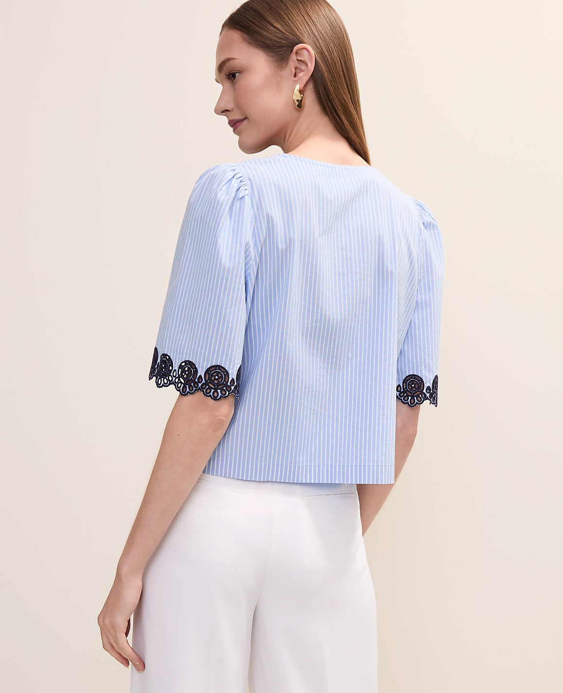 Striped Tie Front Top | Ann Taylor