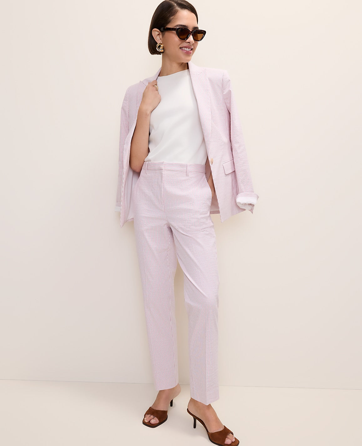 The Ankle Pant in Seersucker | Ann Taylor