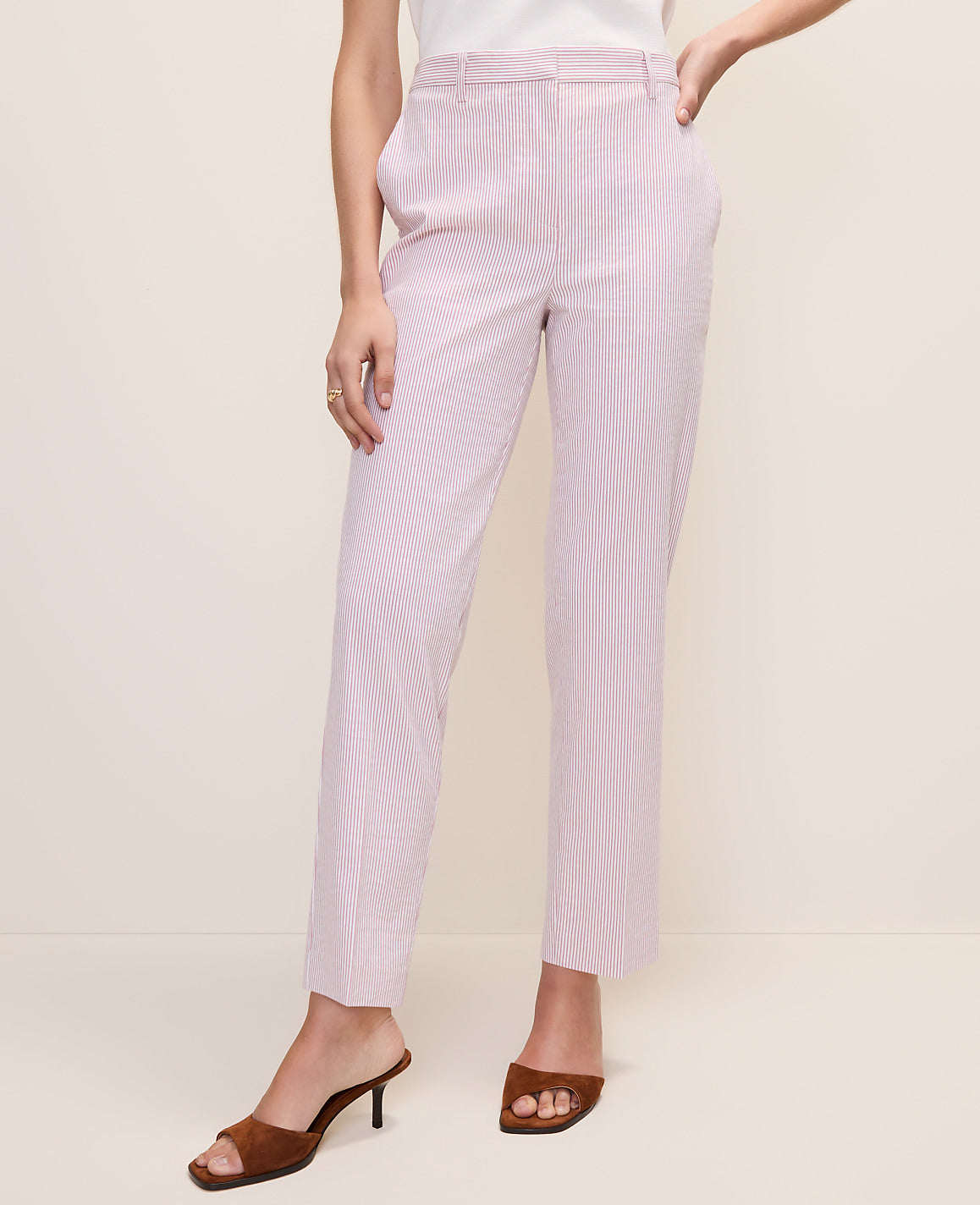 The Ankle Pant in Seersucker | Ann Taylor