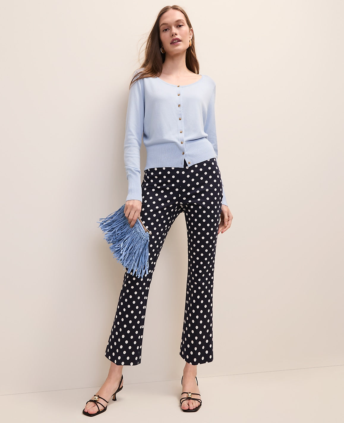 The Slim Kick Capri in Polka Dot | Ann Taylor