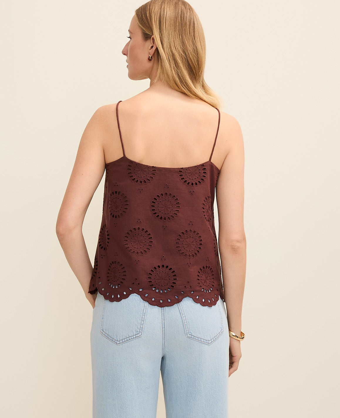 Weekend Eyelet Tank Top | Ann Taylor