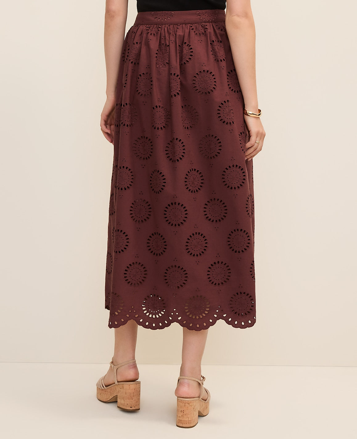 Weekend Eyelet Gathered Maxi Skirt | Ann Taylor