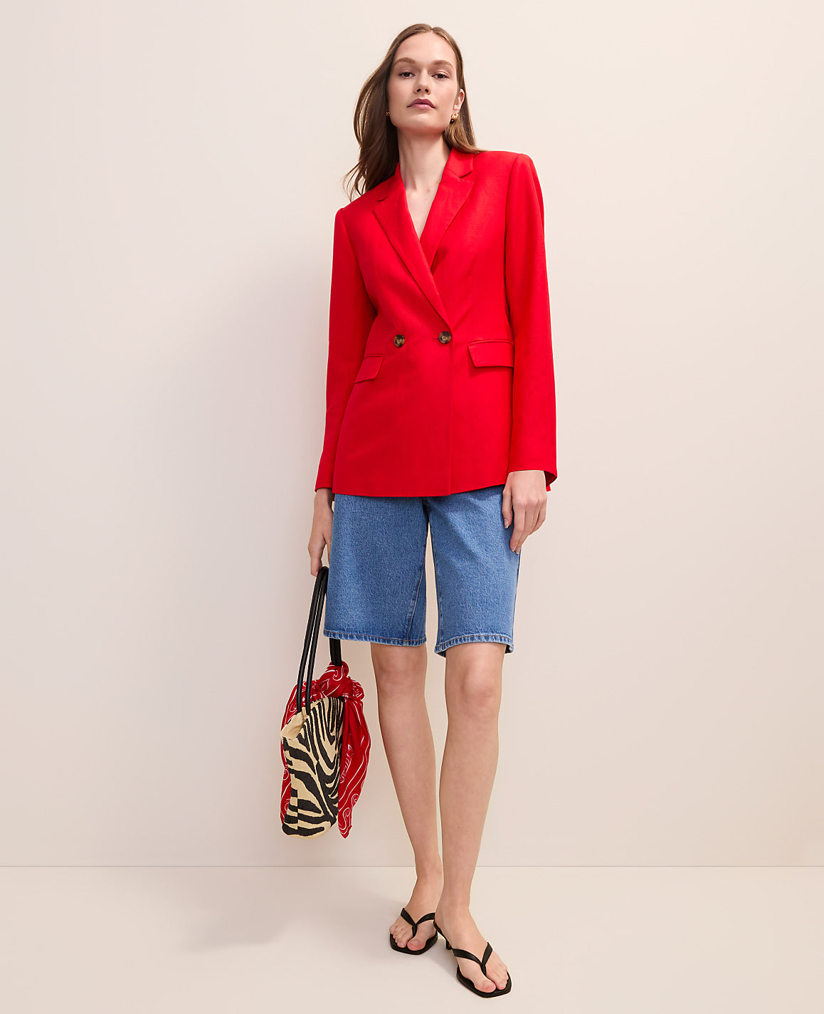The Crosby Blazer in Linen Blend | Ann Taylor