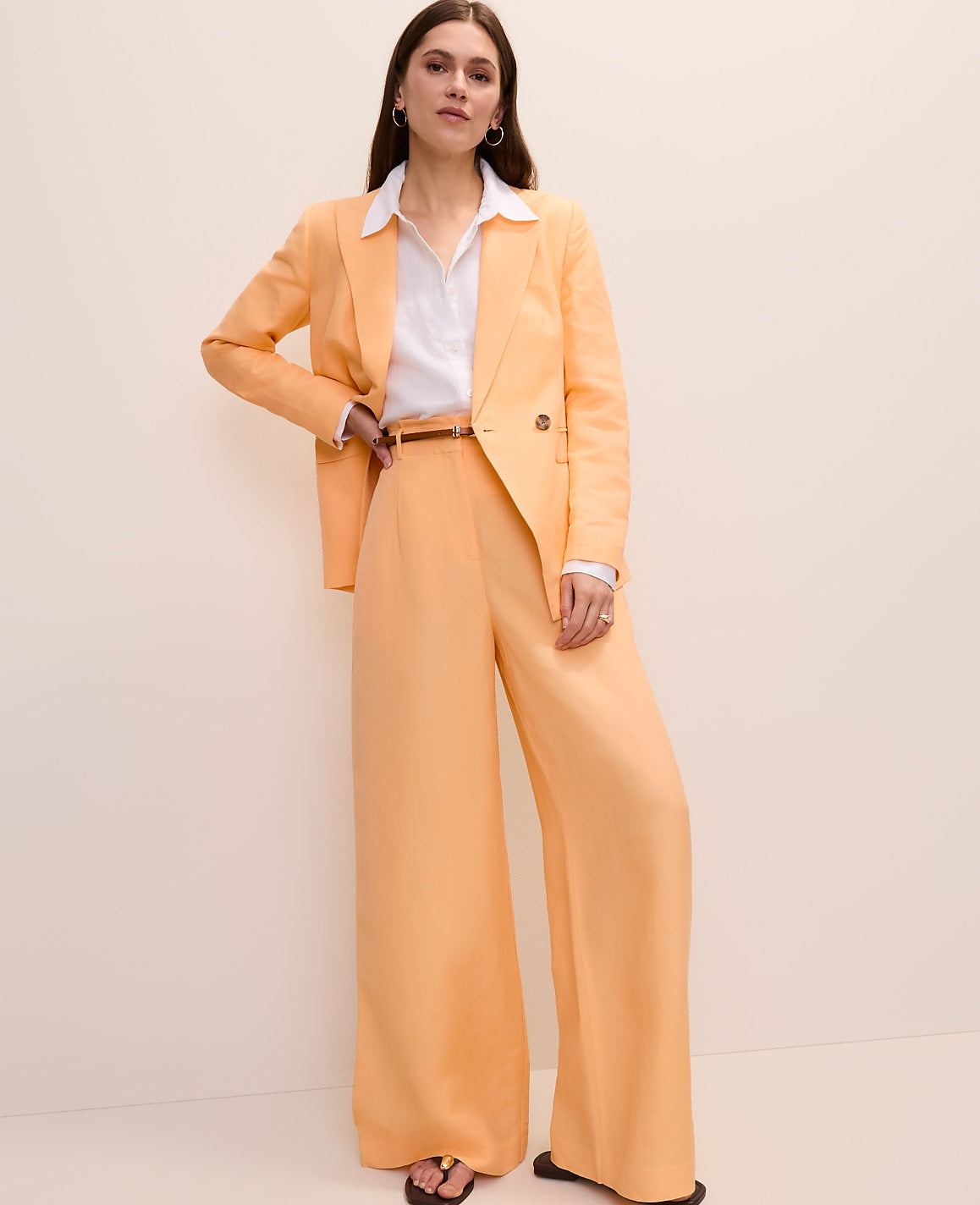 Paperbag Pant in Linen Blend | Ann Taylor
