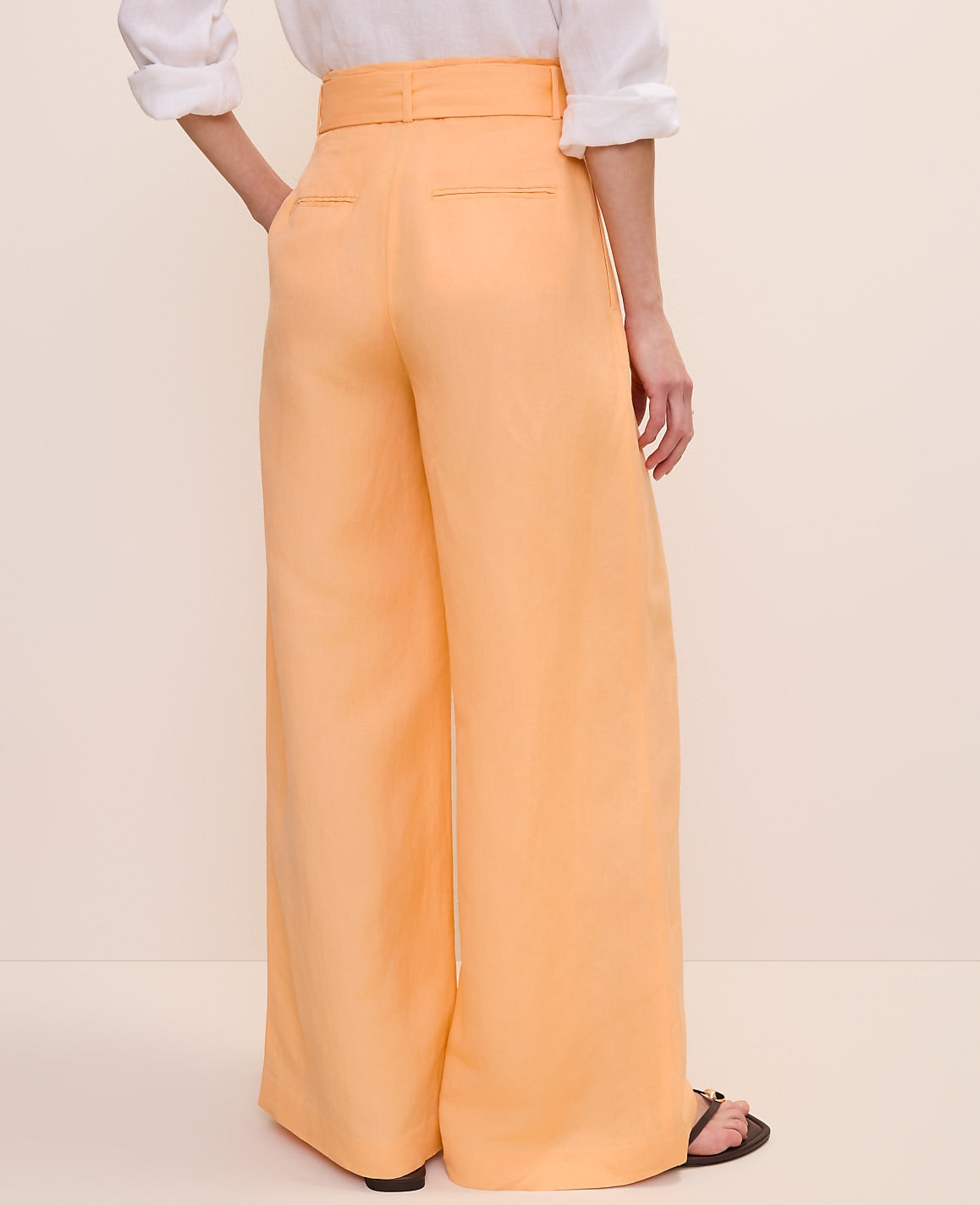 Paperbag Pant in Linen Blend | Ann Taylor