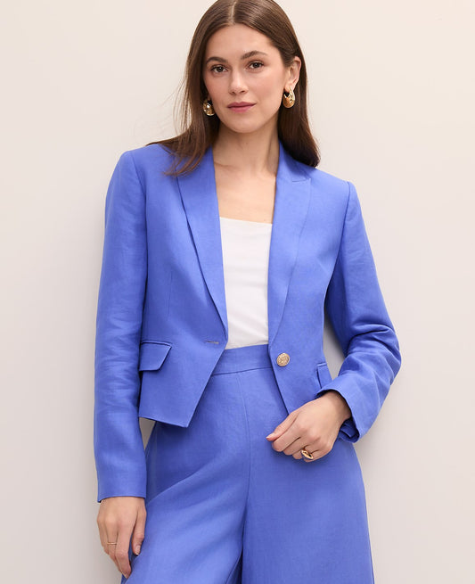 The Modern Newbury Blazer in Linen Blend | Ann Taylor