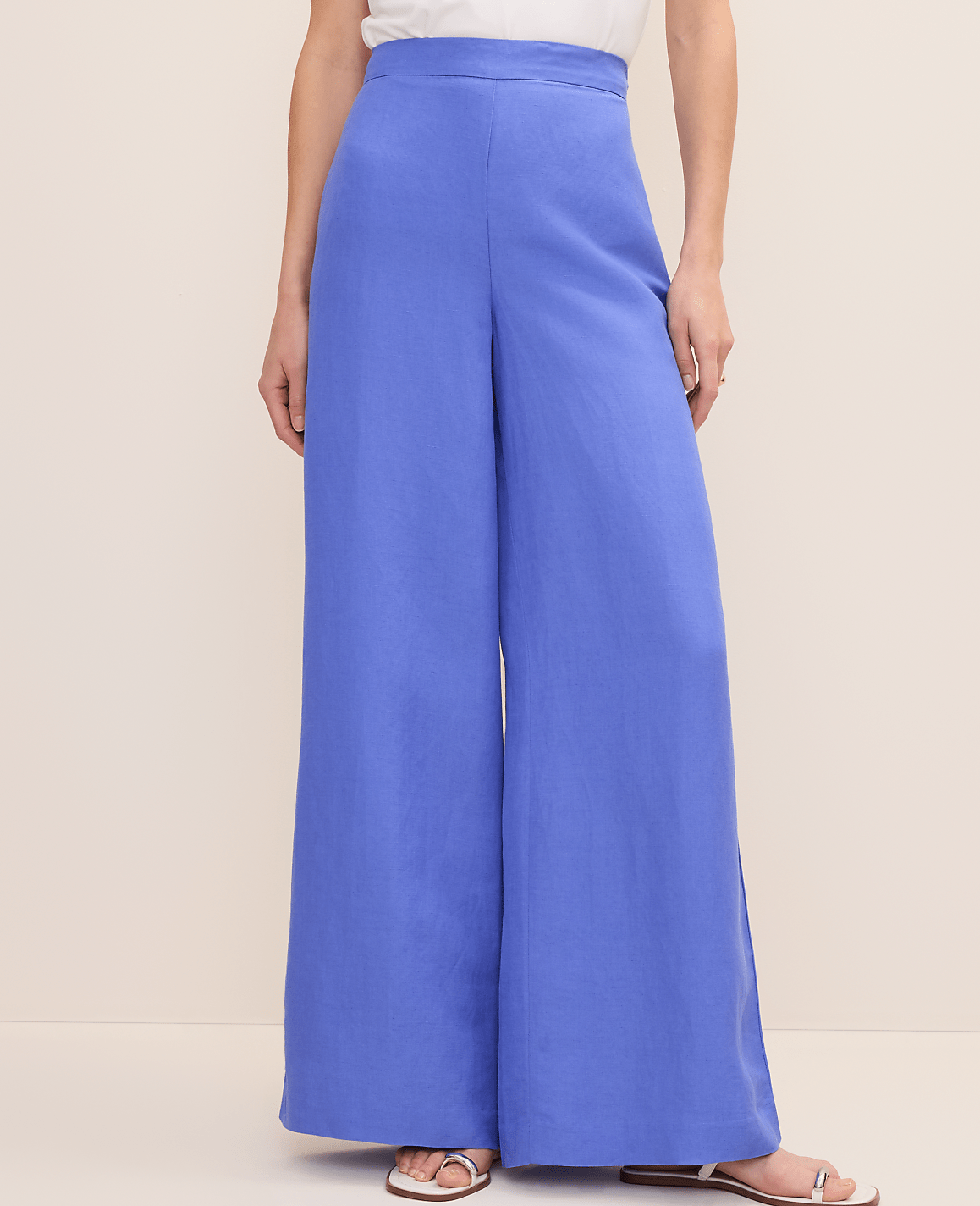 The Statement Palazzo Pant in Linen Blend | Ann Taylor