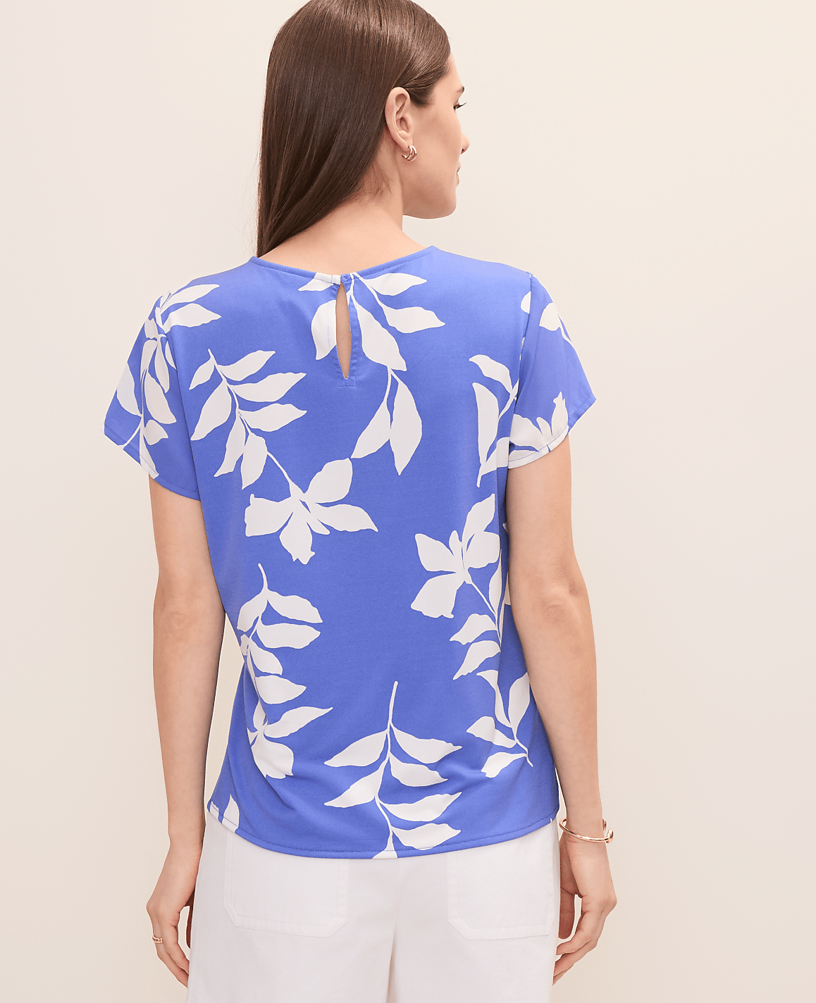Floral Crew Neck Tee | Ann Taylor