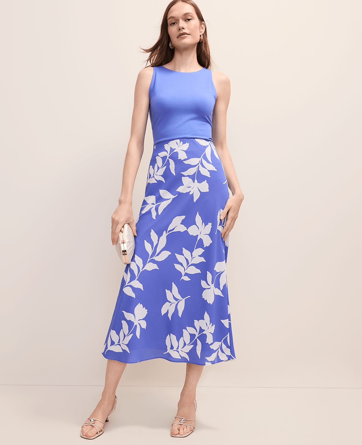 Floral Bias Slip Skirt in Satin | Ann Taylor