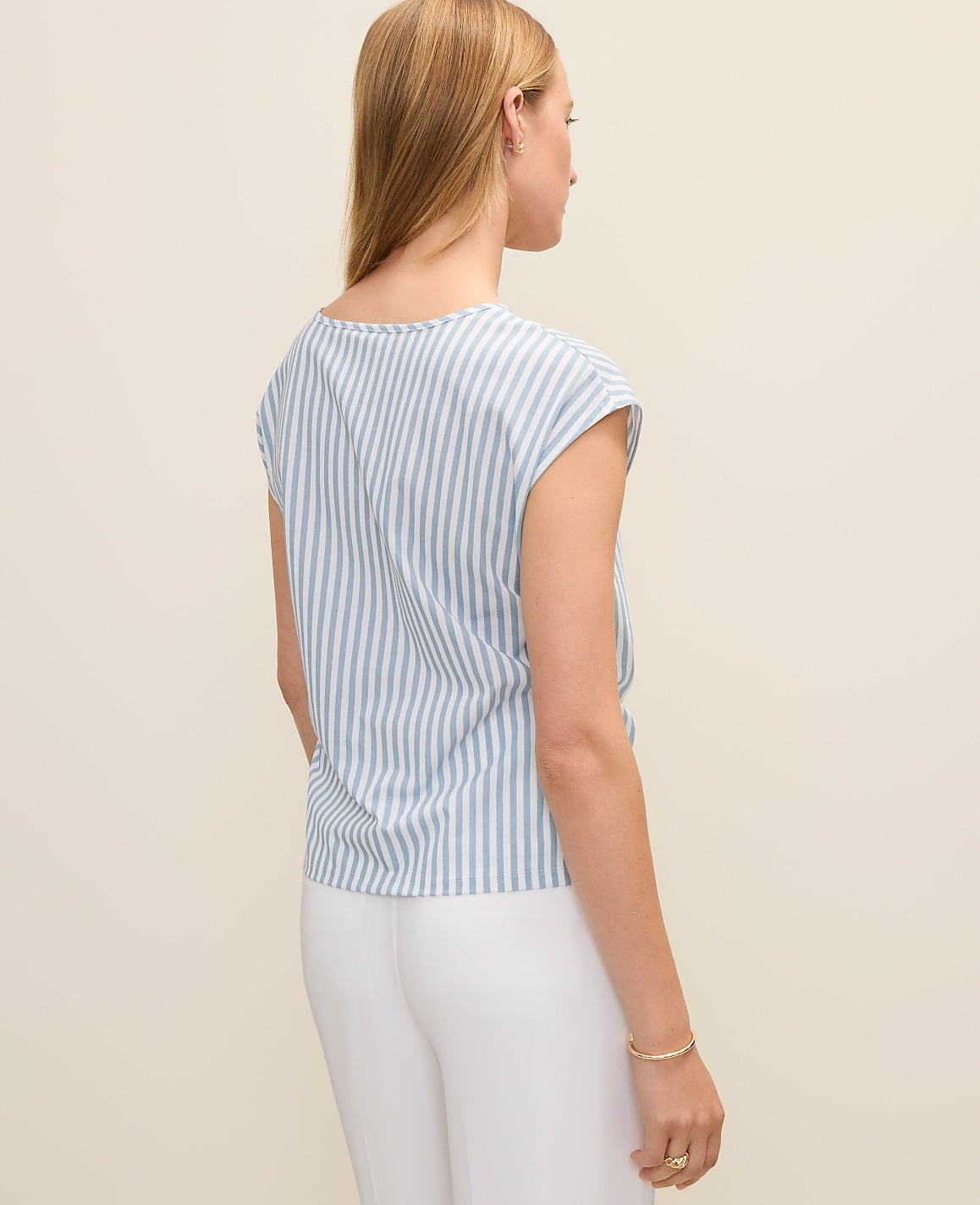 Striped Tie Waist Tee | Ann Taylor