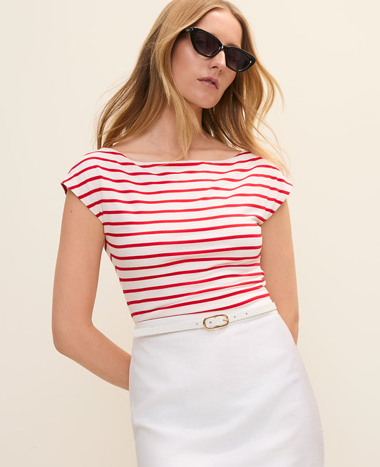 Striped Boatneck Top | Ann Taylor