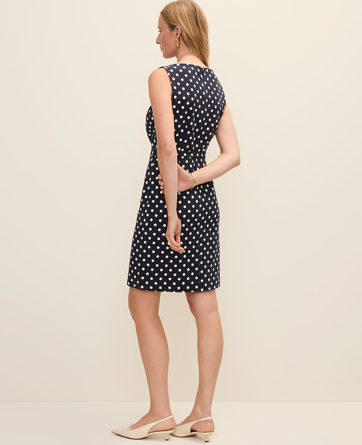 The Belted Shift Dress in Polka Dot | Ann Taylor