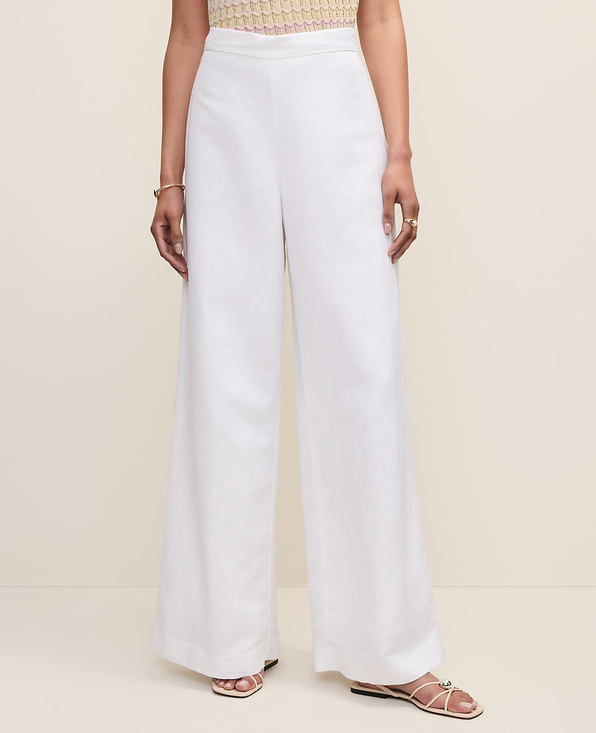The Statement Palazzo Pant in Linen Blend | Ann Taylor