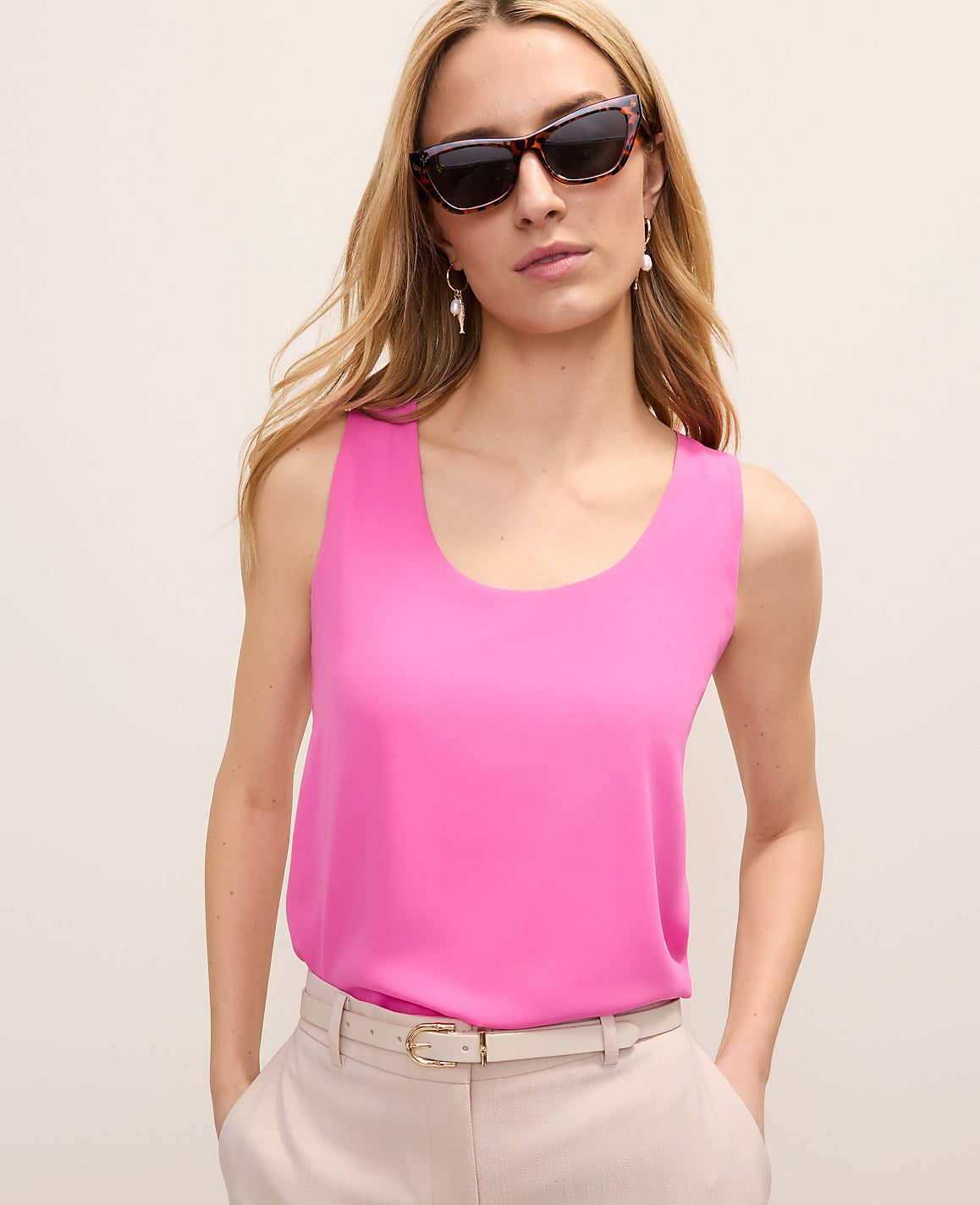 Mixed Media Tank Top | Ann Taylor