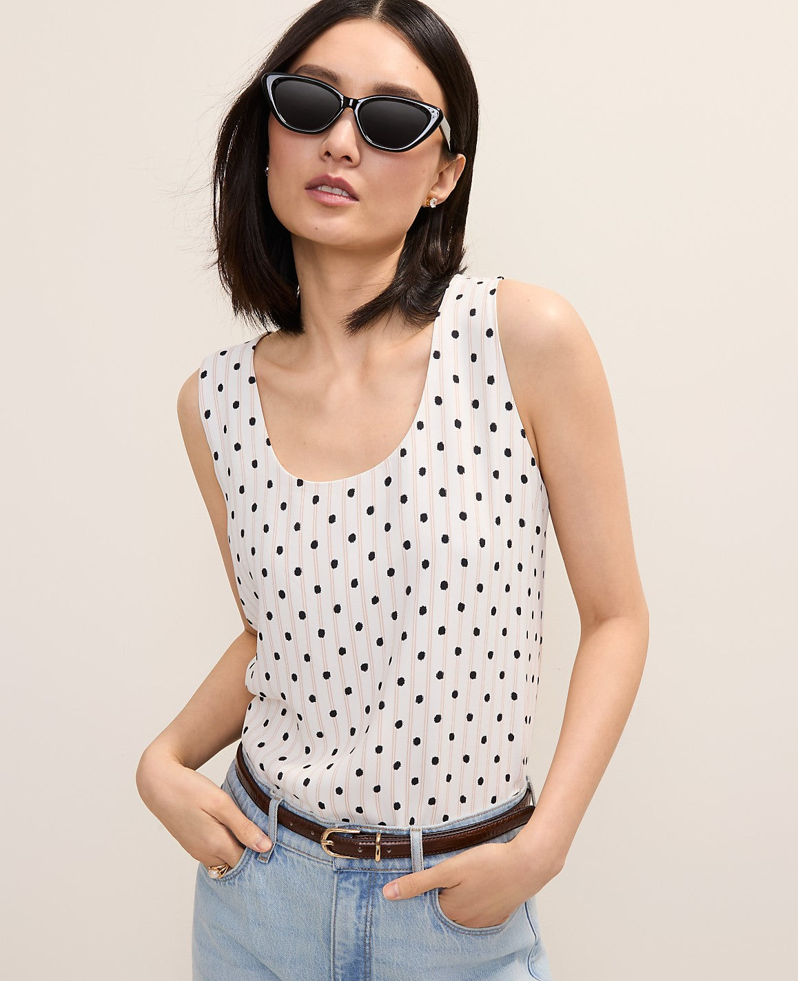 Polka Dot Tank Top | Ann Taylor