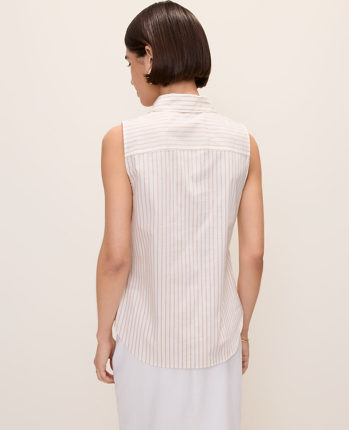 Striped Sleeveless Essential Shirt | Ann Taylor