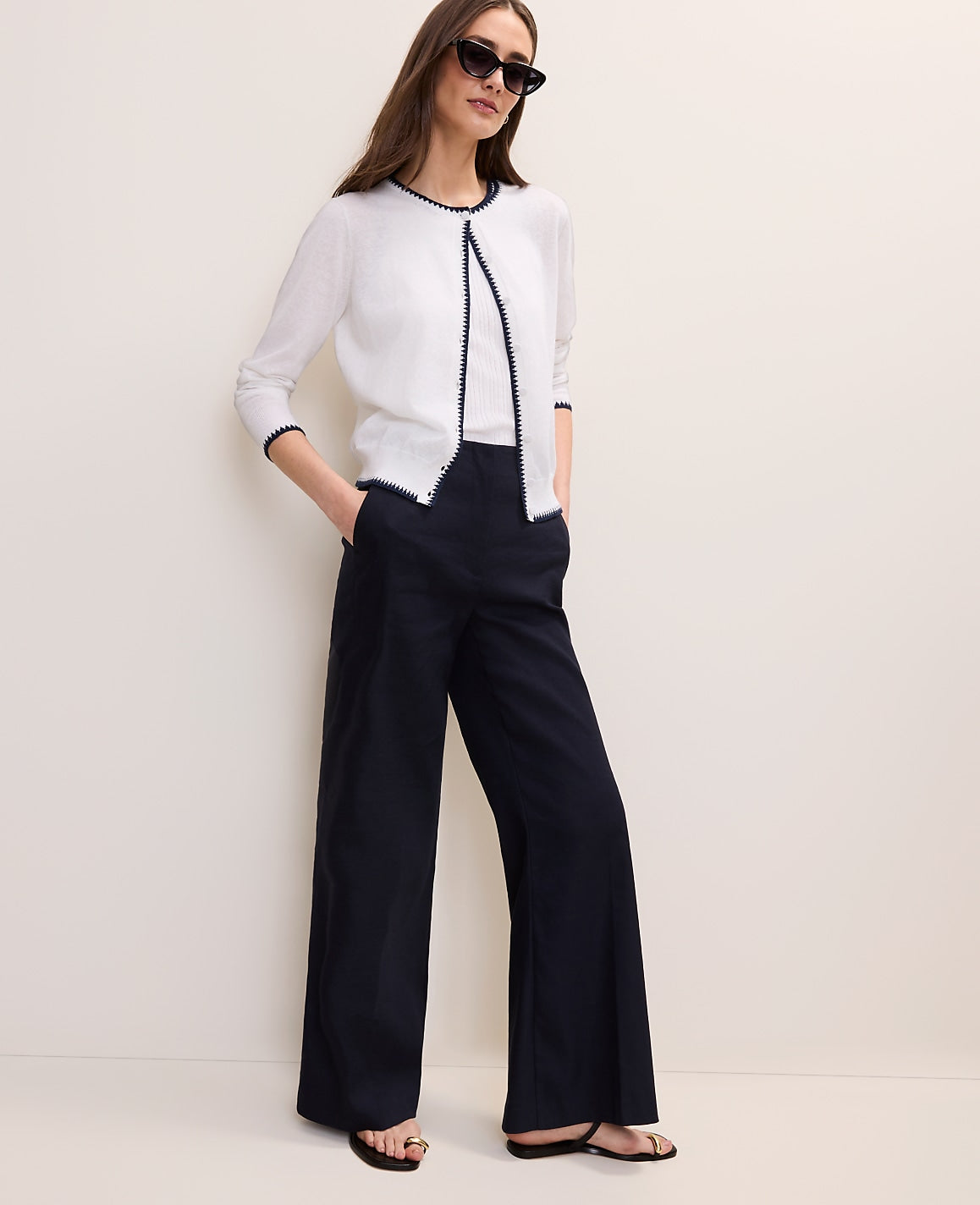Tipped Ann Cardigan | Ann Taylor