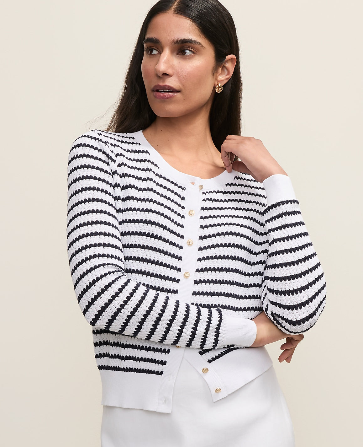 The Striped Ann Cardigan | Ann Taylor