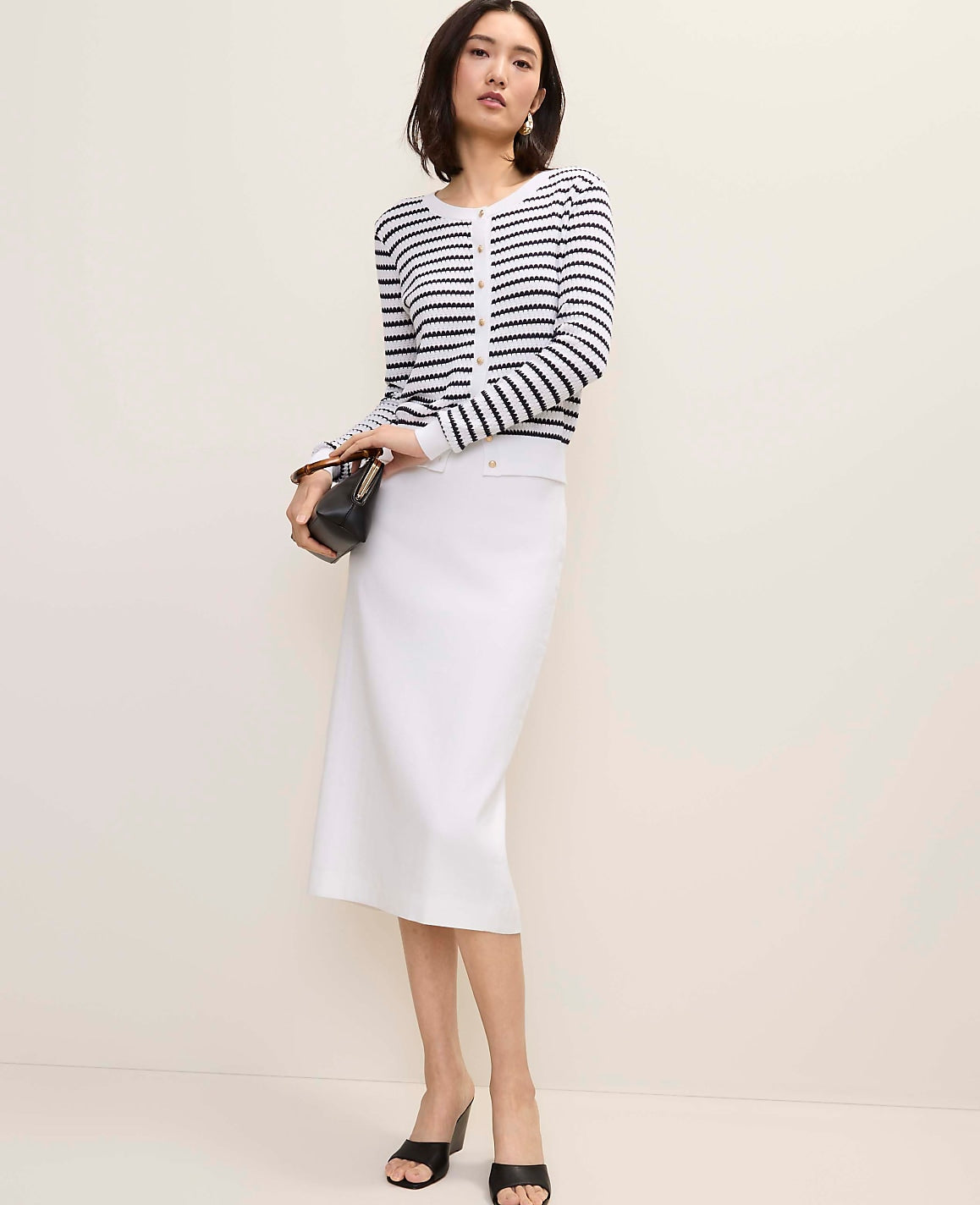 The Striped Ann Cardigan | Ann Taylor