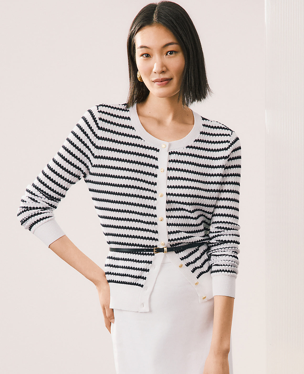 The Striped Ann Cardigan | Ann Taylor
