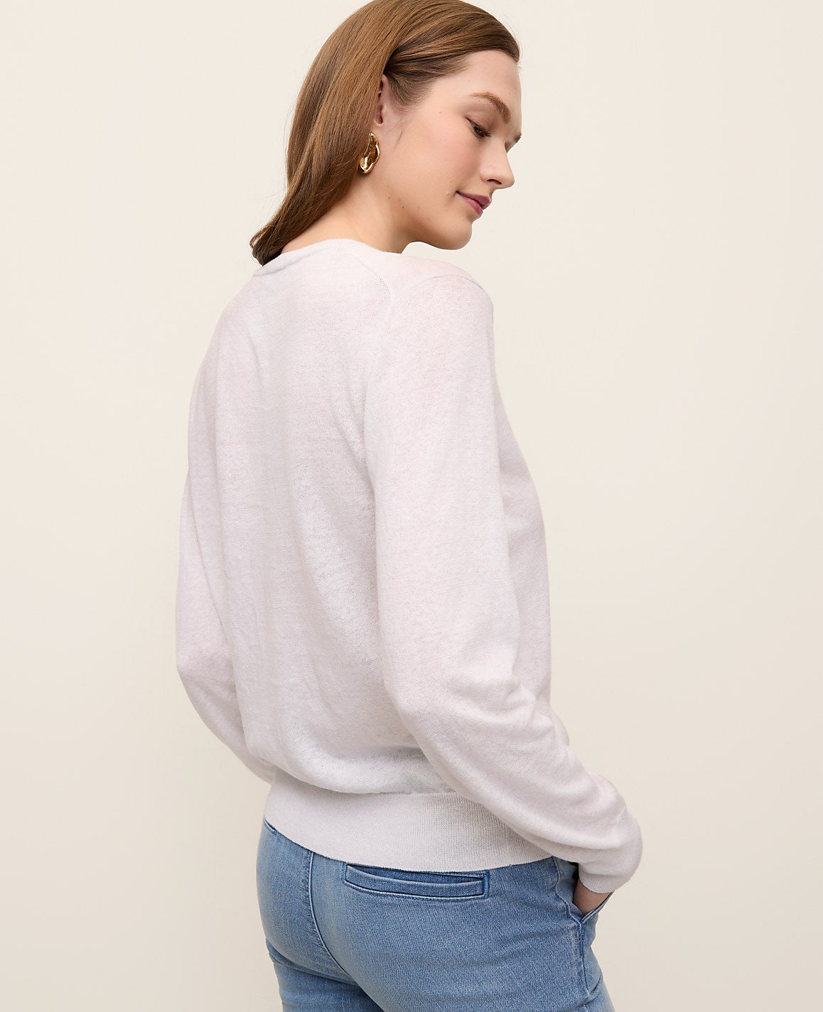 Ann Cardigan in Linen Blend | Ann Taylor