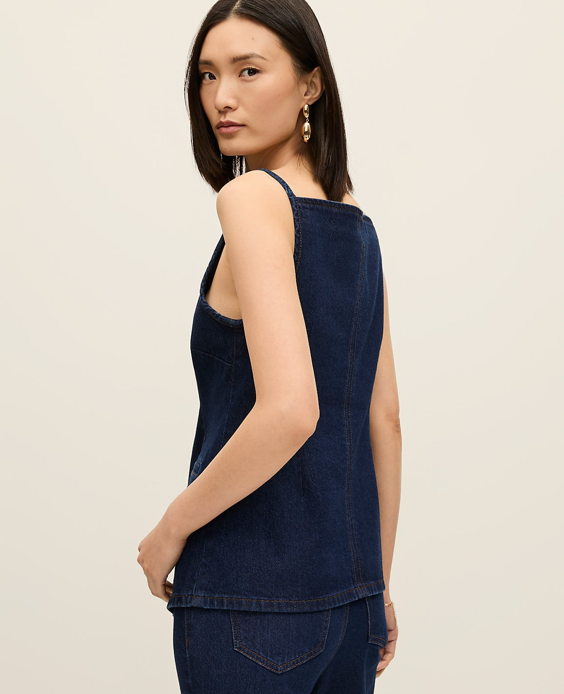 Strappy Denim Vest Top | Ann Taylor