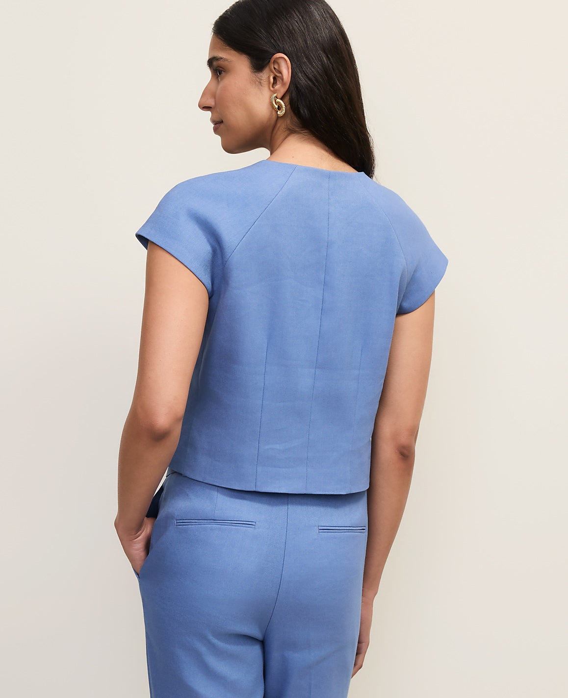 The Cap Sleeve Vest in Linen Blend | Ann Taylor