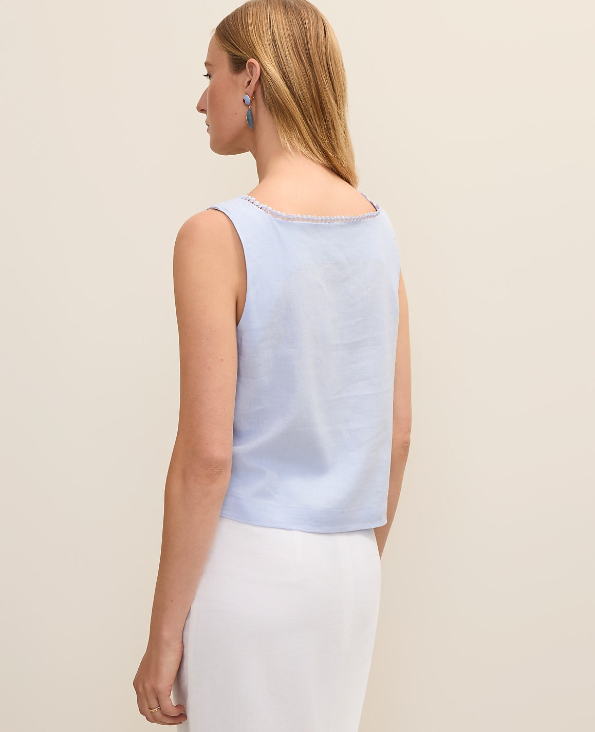 Tank Top in Linen Blend | Ann Taylor