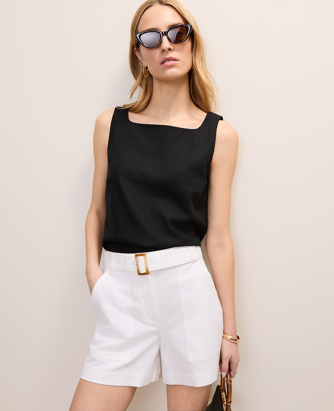Linen Blend Tank Top | Ann Taylor