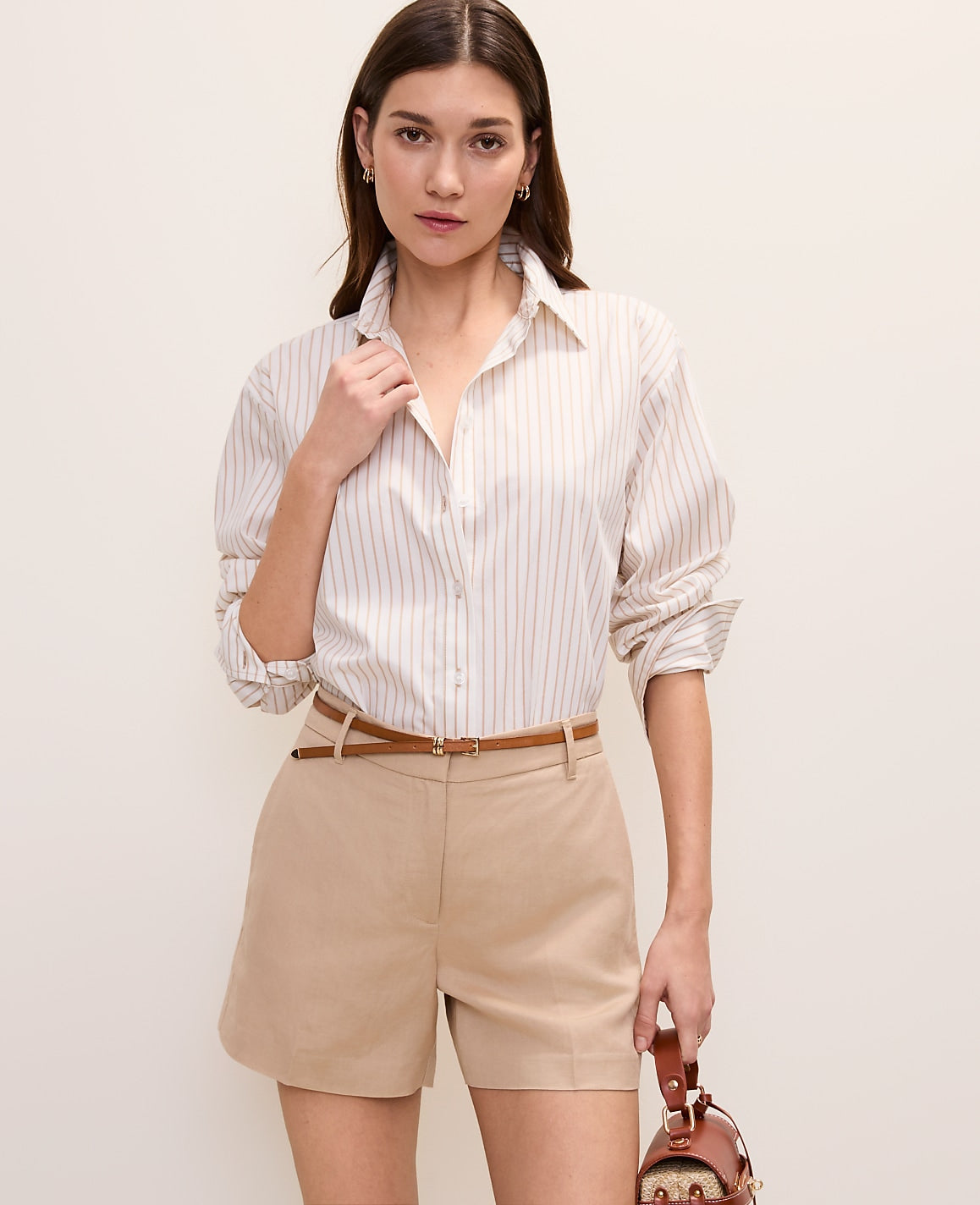 The City Short in Linen Blend | Ann Taylor