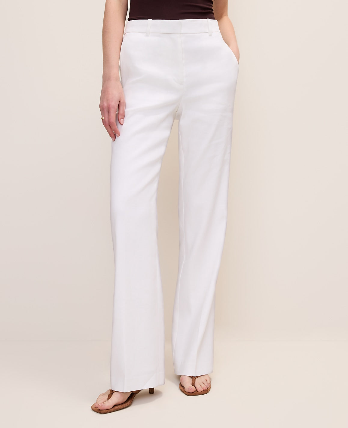 The High Rise Trouser in Linen Blend | Ann Taylor