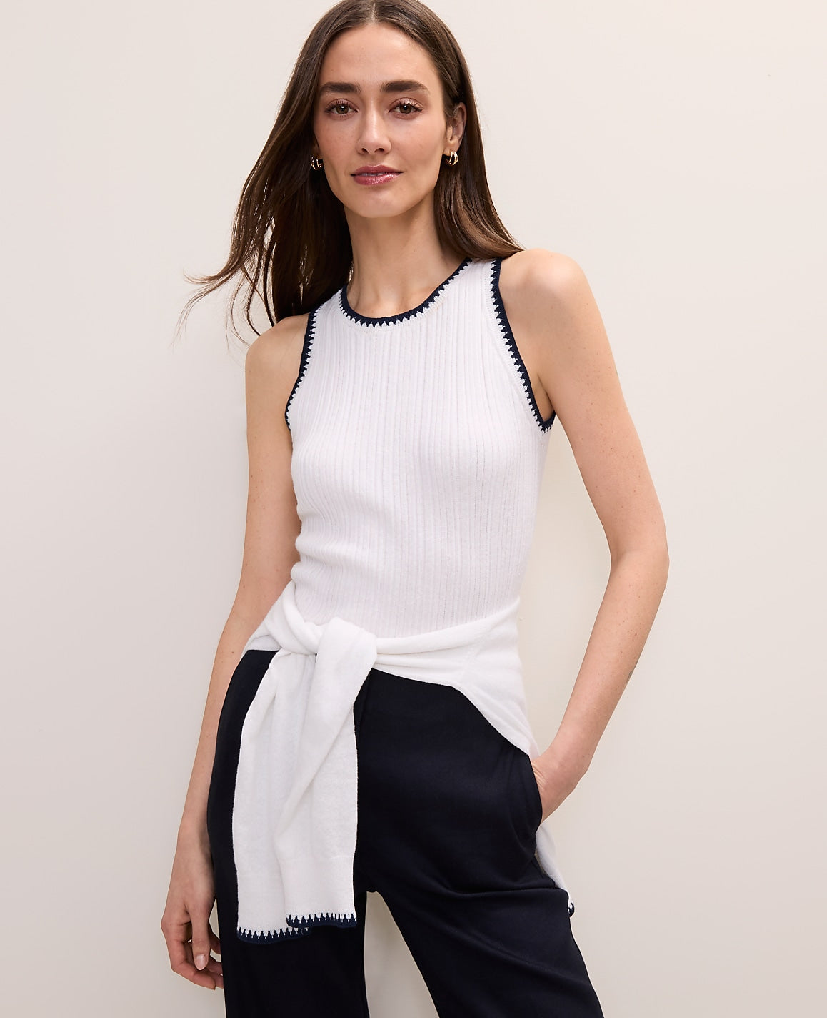 Tipped Sweater Shell | Ann Taylor