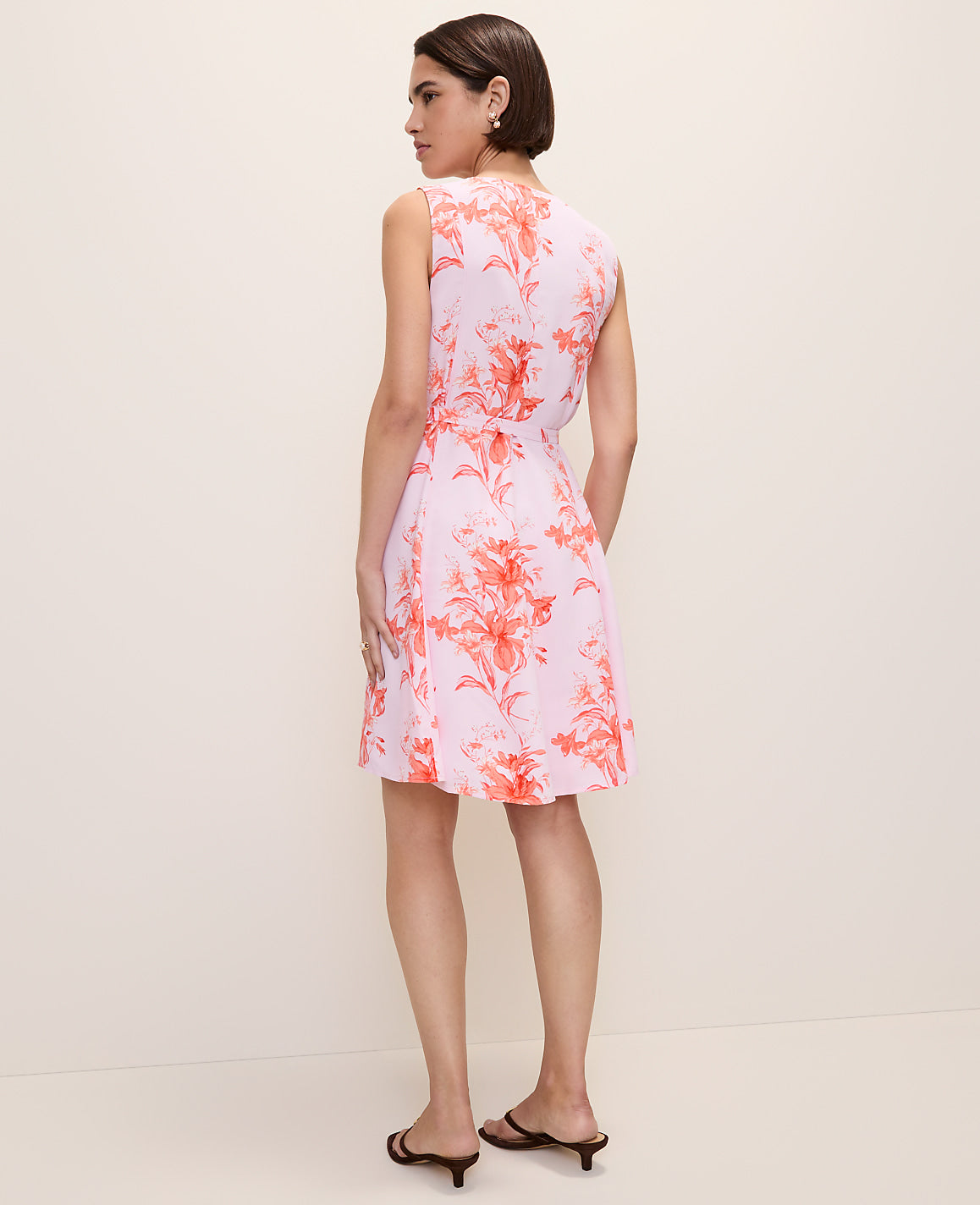 Floral Belted Flare Dress | Ann Taylor