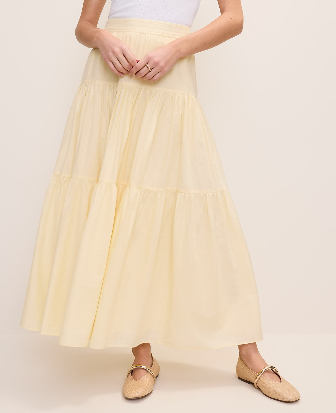 Weekend Tiered Full Skirt | Ann Taylor