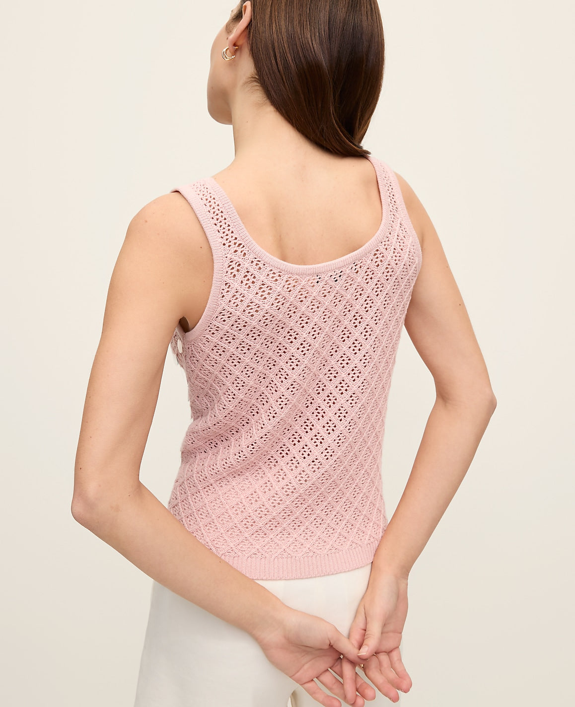 Sequin Pointelle Sweater Tank Top | Ann Taylor