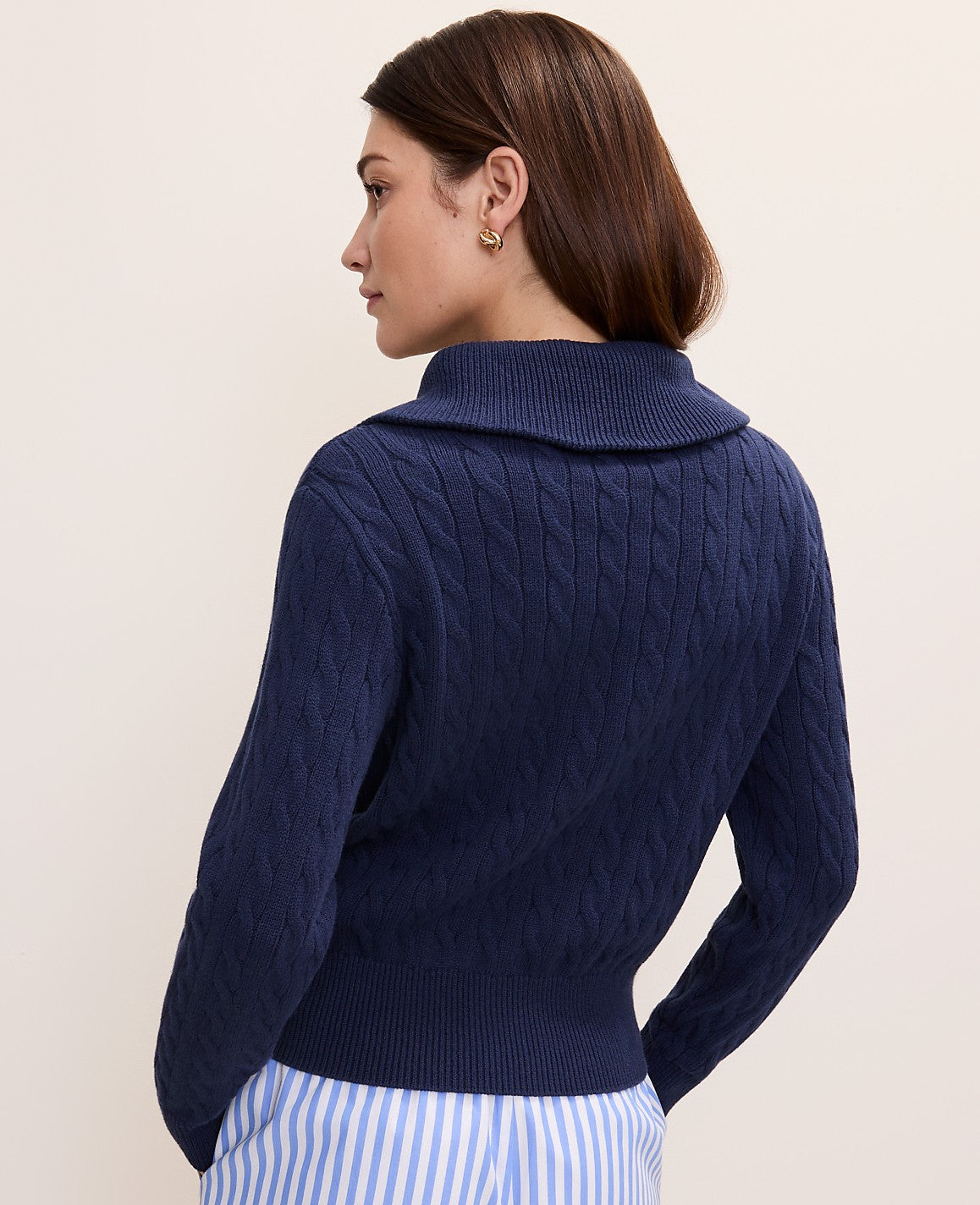 Weekend Cable Sweater Jacket | Ann Taylor