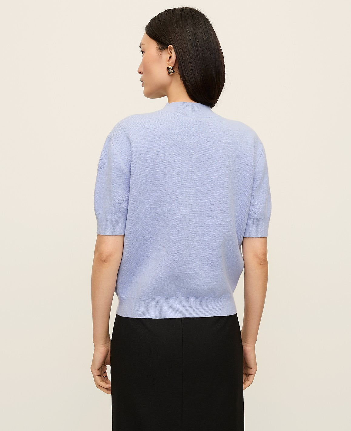 Daisy Appliqué Sweater Tee | Ann Taylor