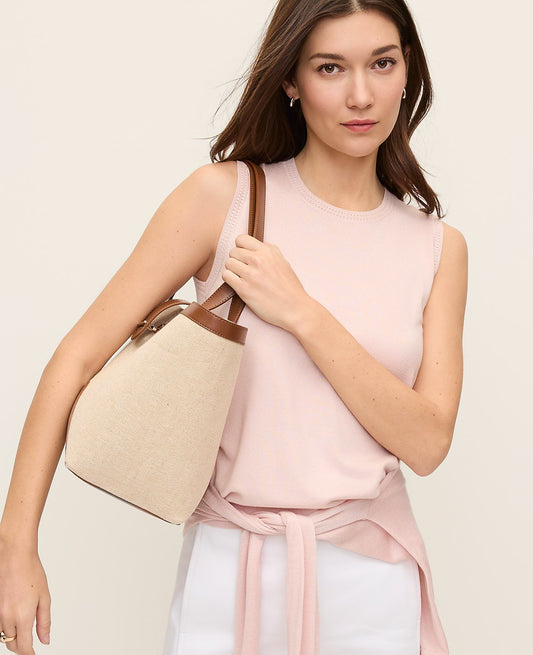 Pointelle Trim Sweater Shell | Ann Taylor