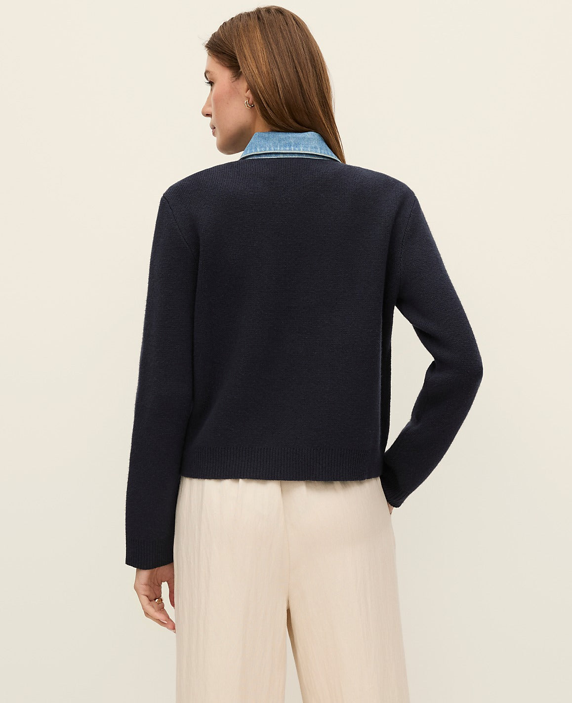 Weekend Denim Sweater Jacket | Ann Taylor