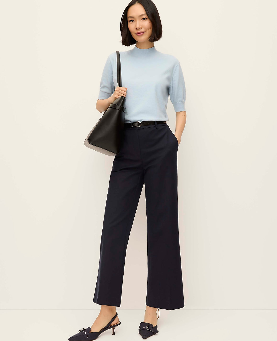 Mock Neck Sweater Tee | Ann Taylor