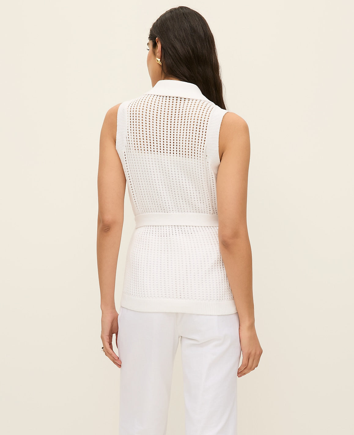 Pointelle Belted Sweater | Ann Taylor