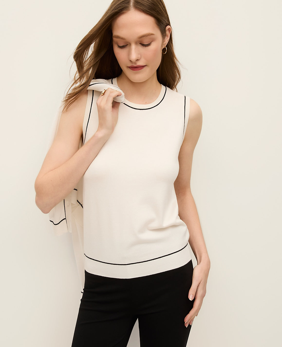 Tipped Sweater Shell | Ann Taylor