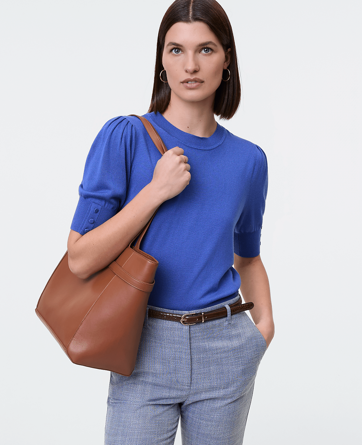 Button Sweater Tee | Ann Taylor