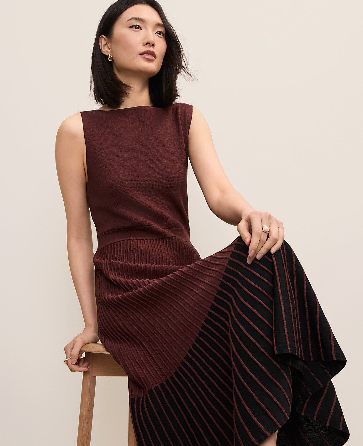 Colorblock Midi Sweater Dress | Ann Taylor