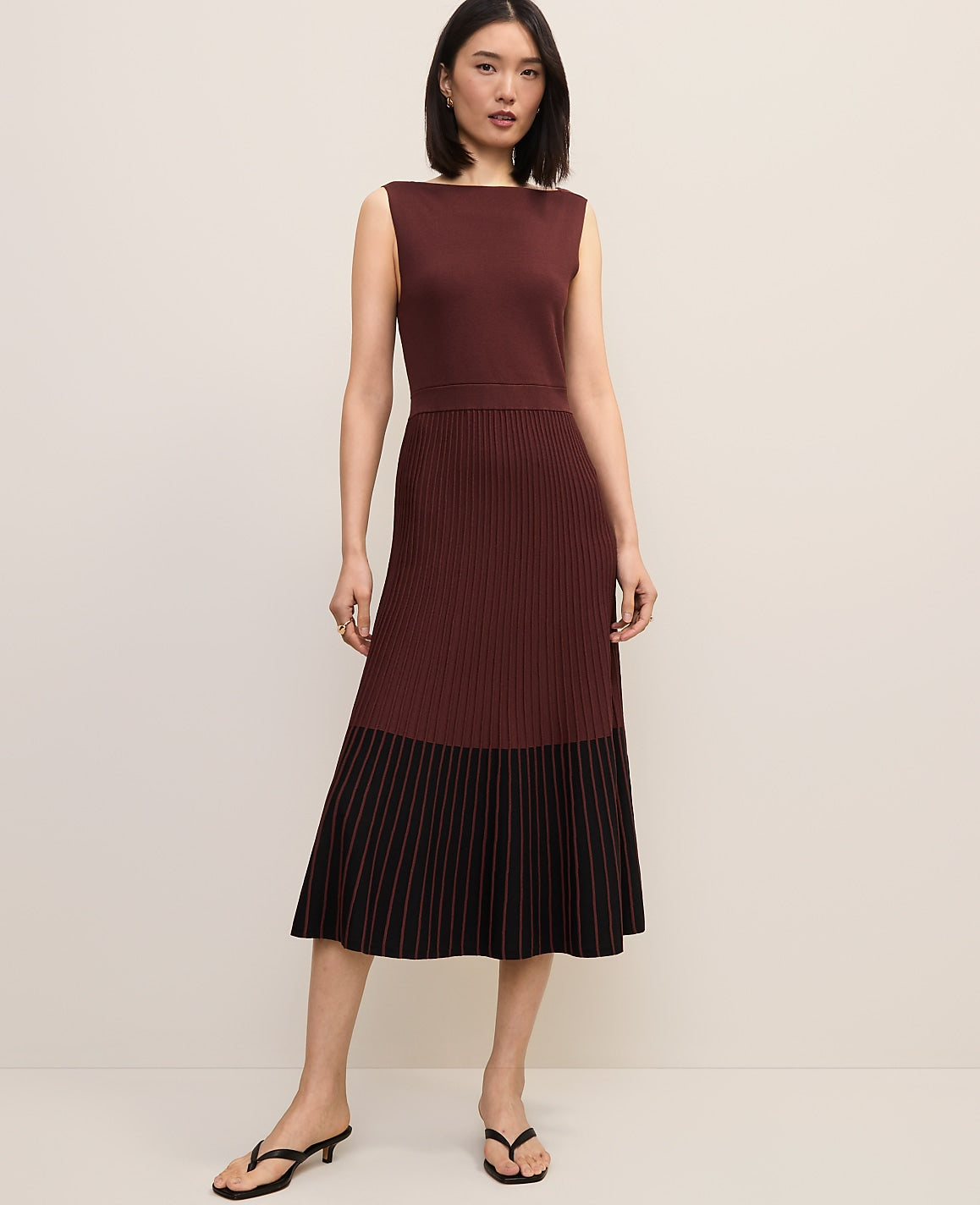 Colorblock Midi Sweater Dress | Ann Taylor