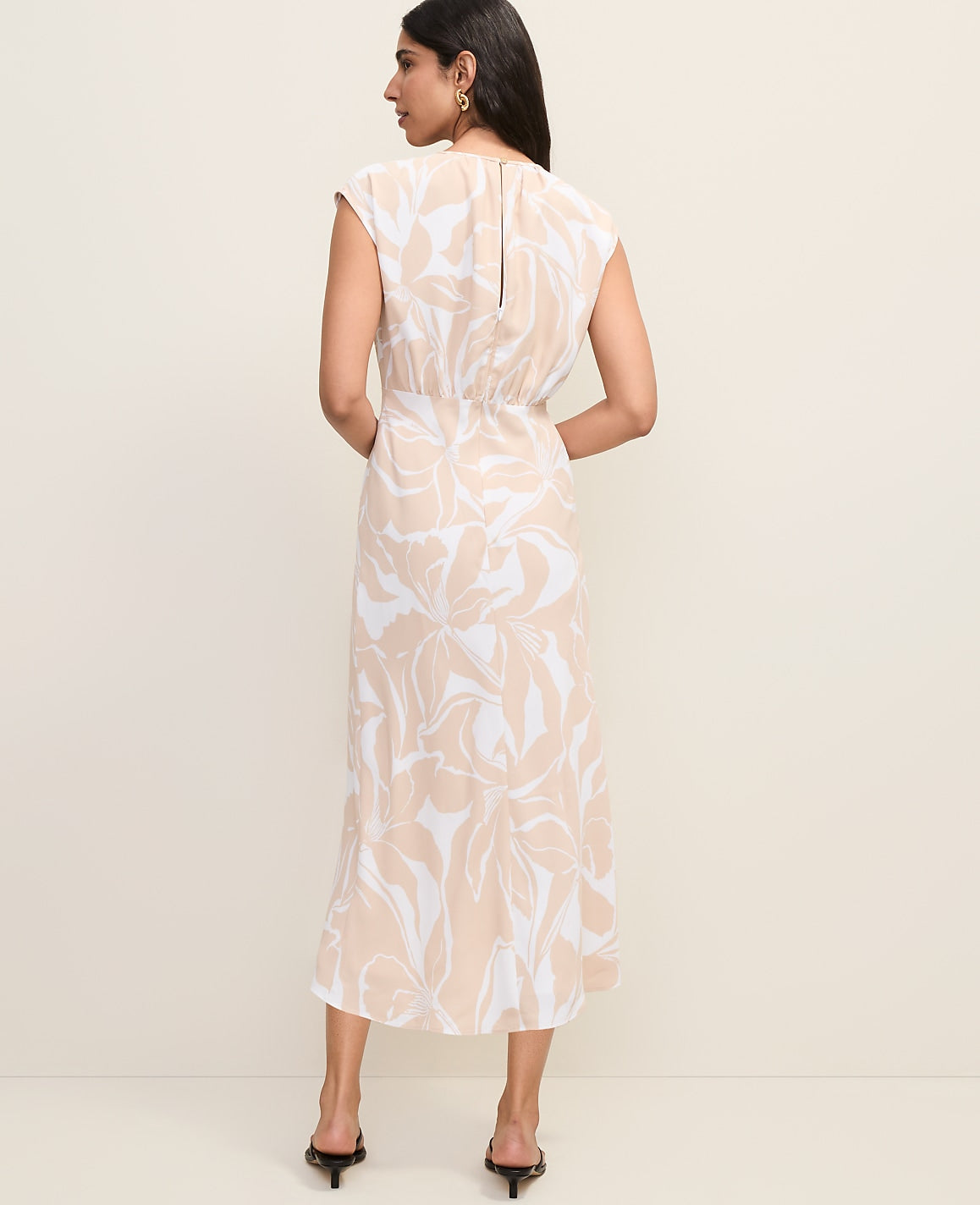 Floral Gathered Midi Dress | Ann Taylor