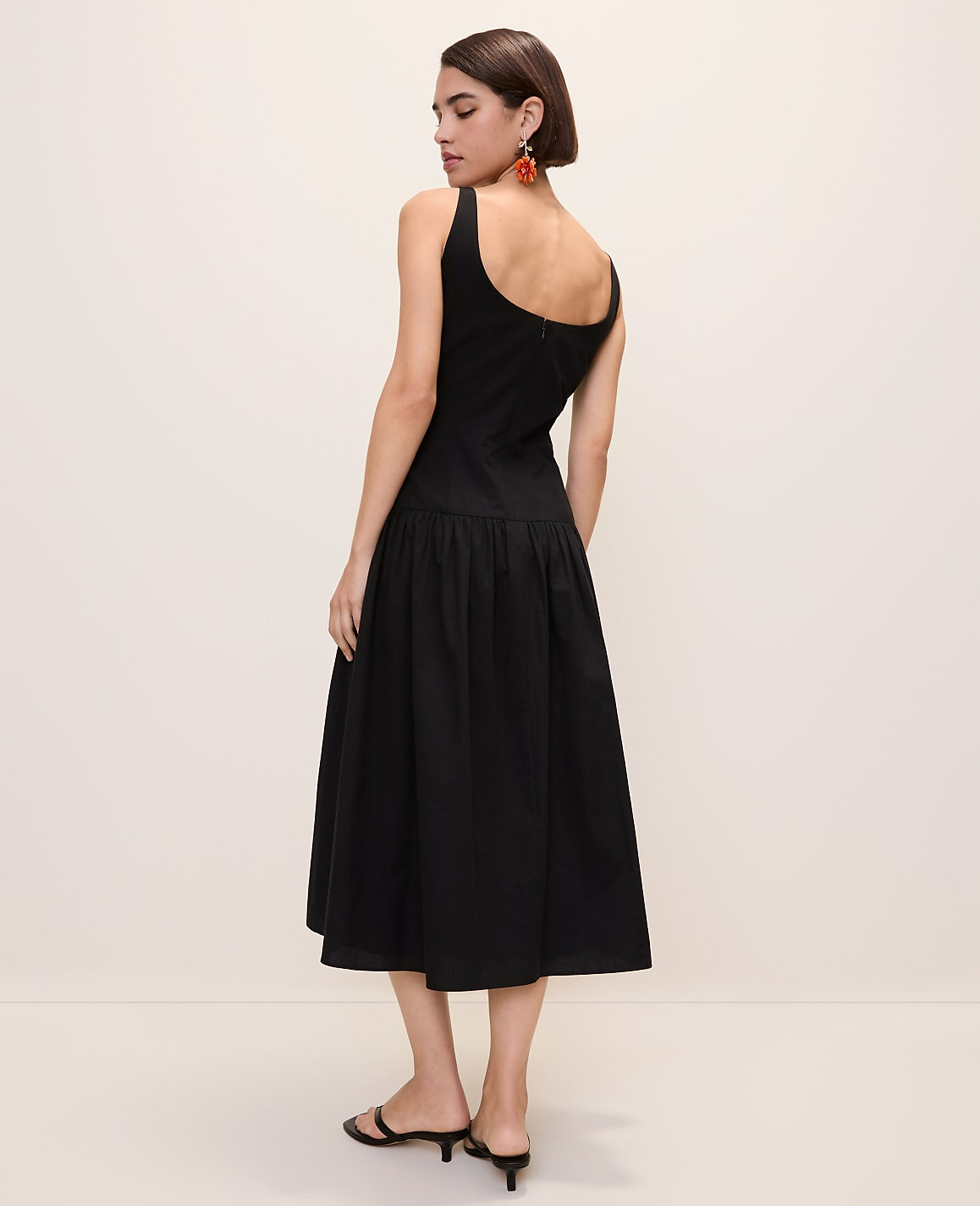 Drop Waist Flare Midi Dress | Ann Taylor