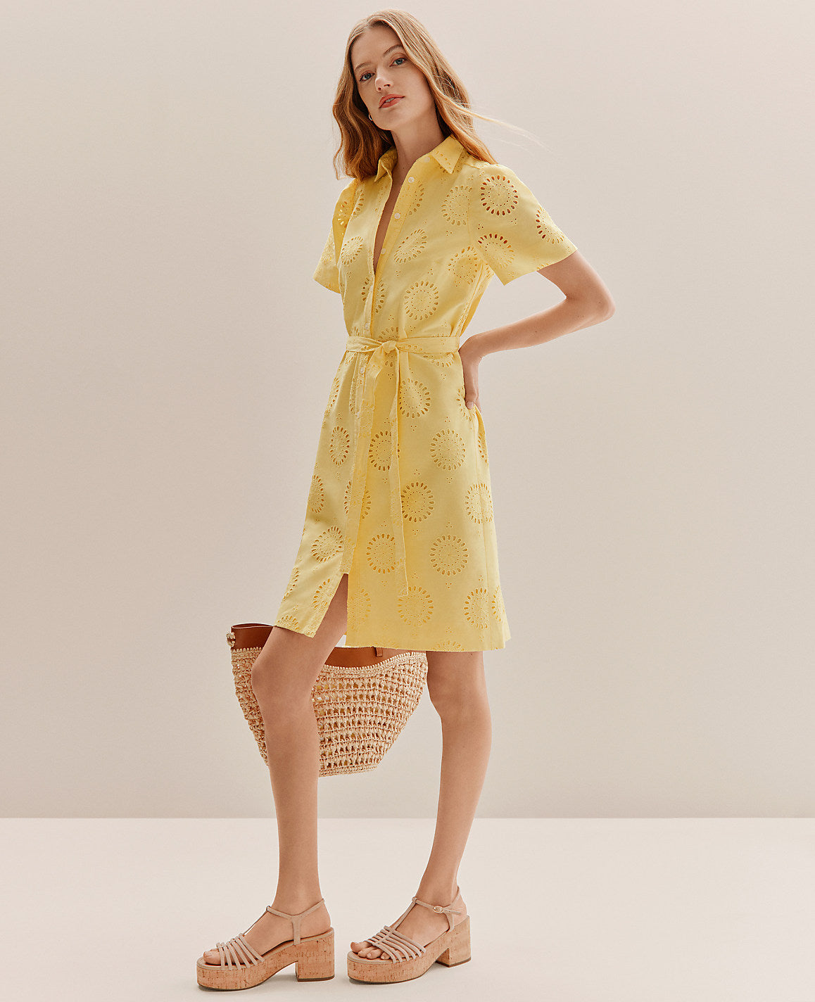 Weekend Eyelet Shirtdress | Ann Taylor